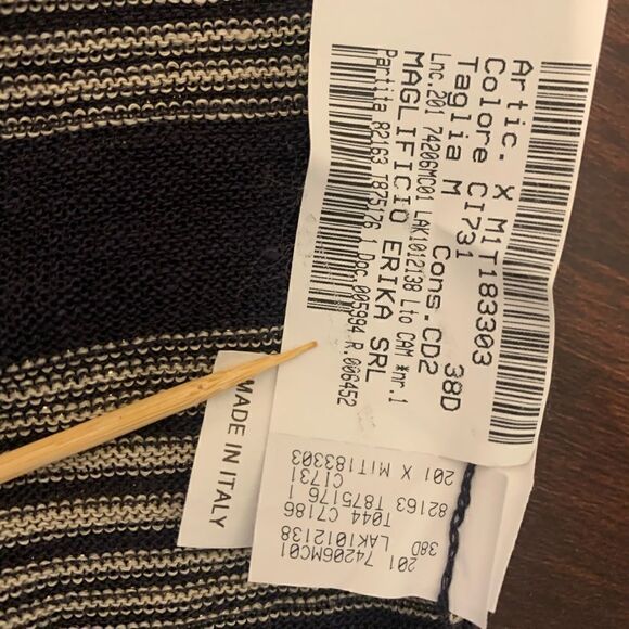 Brunello Cucinelli turtleneck long sleeve striped pullover size M, NWT - Picture 6 of 8